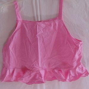 Large pink crop top